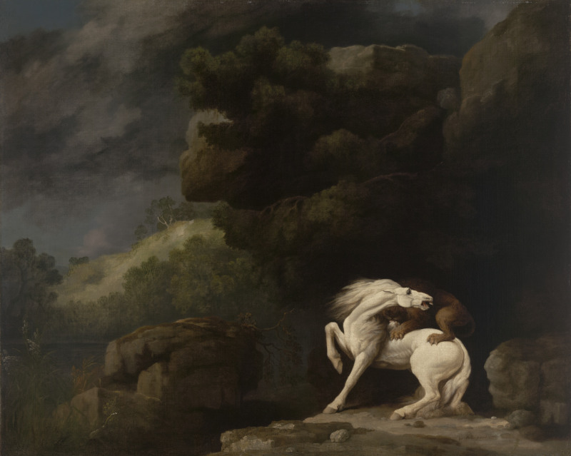 A Lion Attacking a Horse by George Stubbs